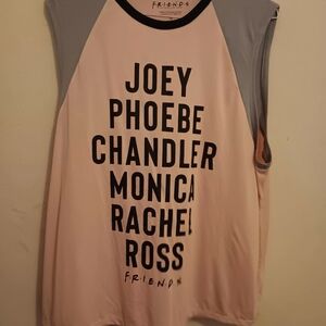 F.R.I.E.N.D.S the TV Series T-shirt, Women's Plus Size 1X, Pink Black Muscle EUC